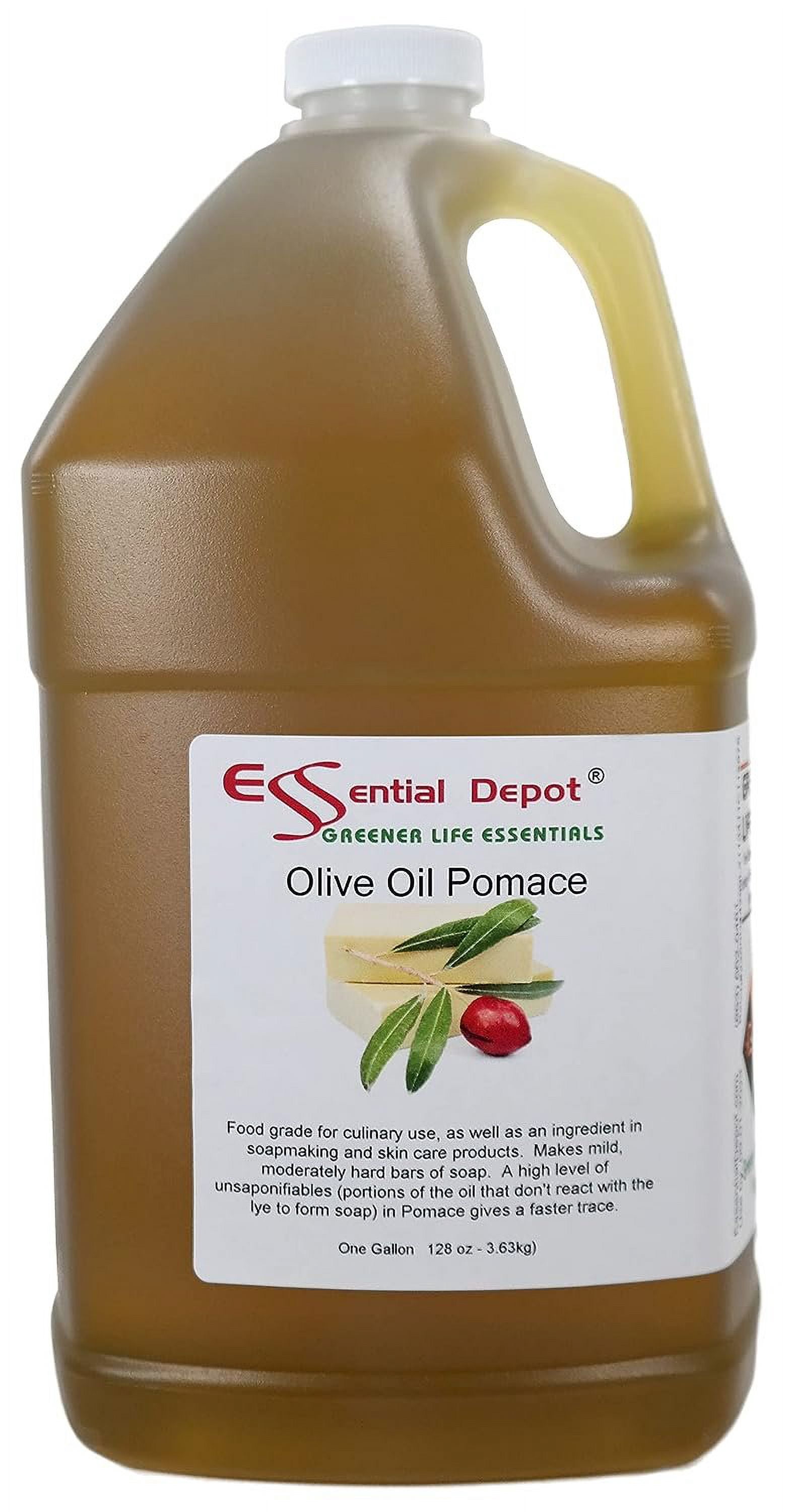 Olive Oil - Pomace Grade - Food Grade - 2 Gallons 256 oz - 2 x 1 Gallon Containers - safety sealed HDPE container with resealable cap