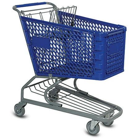 Medium Plastic Shopping Cart - Dark Blue