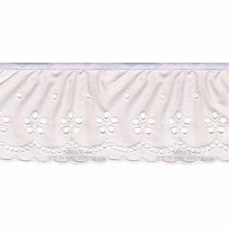 Wrights Train Eyelet, 2-3/4" x 10 yds, White