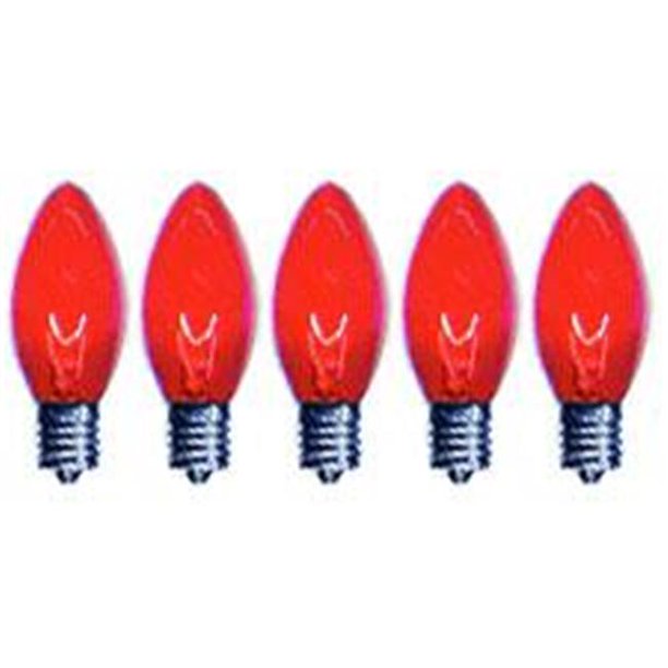 Birddog Distributing Inc. 100TW7C9R 120V C9 Red Twinkle Bulbs 7Watt