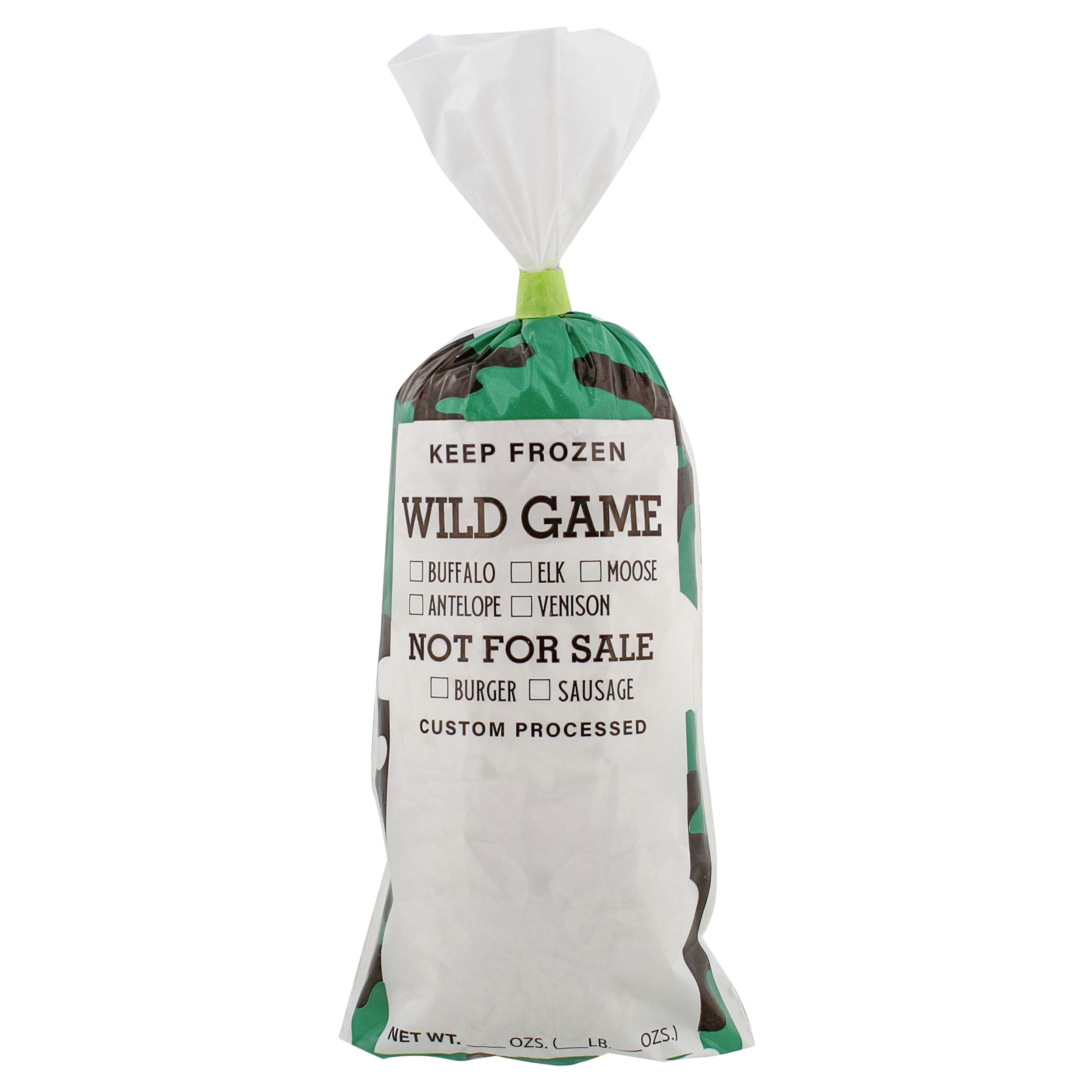 WILD GAME GROUND MEAT FREEZER CHUB BAGS 1LB 1000 COUNT