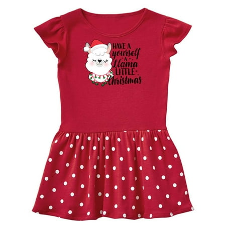

Inktastic Have Yourself a Llama Little Christmas Gift Toddler Girl Dress