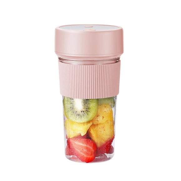 Bewildely Exprimidor portátil eléctrico, licuadora de vaso, recargable por USB, inalámbrica, mini batidora, máquina para hacer jugos de Cocina y Comedor rosa
