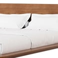 thumbnail image 2 of Stacy King Size Bed w Panel Headboard-Angled Legs-Walnut Brown Wood, 2 of 5