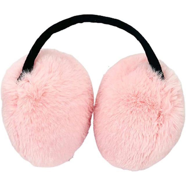 LinYooLi Cache-Oreilles Mignons pour Femmes Fille Fourrure Pelucheuse Pliable Chauffe-Oreilles Hiver Extérieur