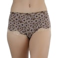 thumbnail image 3 of ToBeInStyle Women's Pack of 4 Boyshorts in Linked Print with Lace, 3 of 5