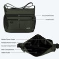 thumbnail image 6 of Crossbody Bag for Men Women Multi Pocket Purse Lightweight Waterproof Shoulder Handbag Casual Travel Satchel Handbag,TT851-Green, 6 of 7