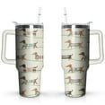thumbnail image 1 of Dachshund Tumbler 40 Oz Gifts For Women with Handle and Silicone Straws Dog Stainless Steel Cup Insulated Travel Coffee Mug Home Office, 1 of 1