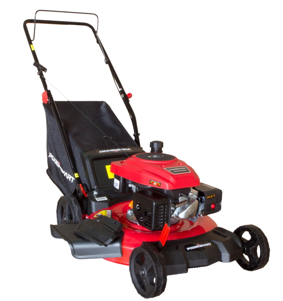1.18-3.0 DB2194CR PowerSmart Lawn Mower 2-in-1 Gas Mower 21-inch Gas Powered Lawn Mower 5 Adjustable Heights 170cc 4-Stroke Push Lawn Mower 
