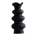 thumbnail image 2 of Jarrón de cerámica, jarrón decorativo, jarrón de flores secas, jarrón sencillo bohemio elegante, Negro 21cm, 2 of 9