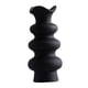thumbnail image 2 of Jarrón de cerámica, jarrón decorativo, jarrón de flores secas, jarrón sencillo bohemio elegante, Negro 21cm, 2 of 9