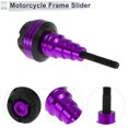 thumbnail image 5 of 20mm Motorcycle Slider Frame Aluminum Alloy Plastic Wheel Fairing Protection Crash Pad Protector Guard 62mm 136mm Purple 1 Pc, 5 of 7
