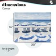 thumbnail image 4 of Stupell Industries Tropical Beach Nice Blue Striped Umbrellas Canvas Art, 20 x 16, by Sisi and Seb, 4 of 8