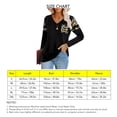 thumbnail image 1 of Top Con Panel Estampado De Leopardo, Fibra De Poliéster Suave, Suelto, Lavable A Máquina, Cuello En V, Manga Larga, Informal, Para Oficina, Para Ir De Compras LYUMO Otros, 1 of 5