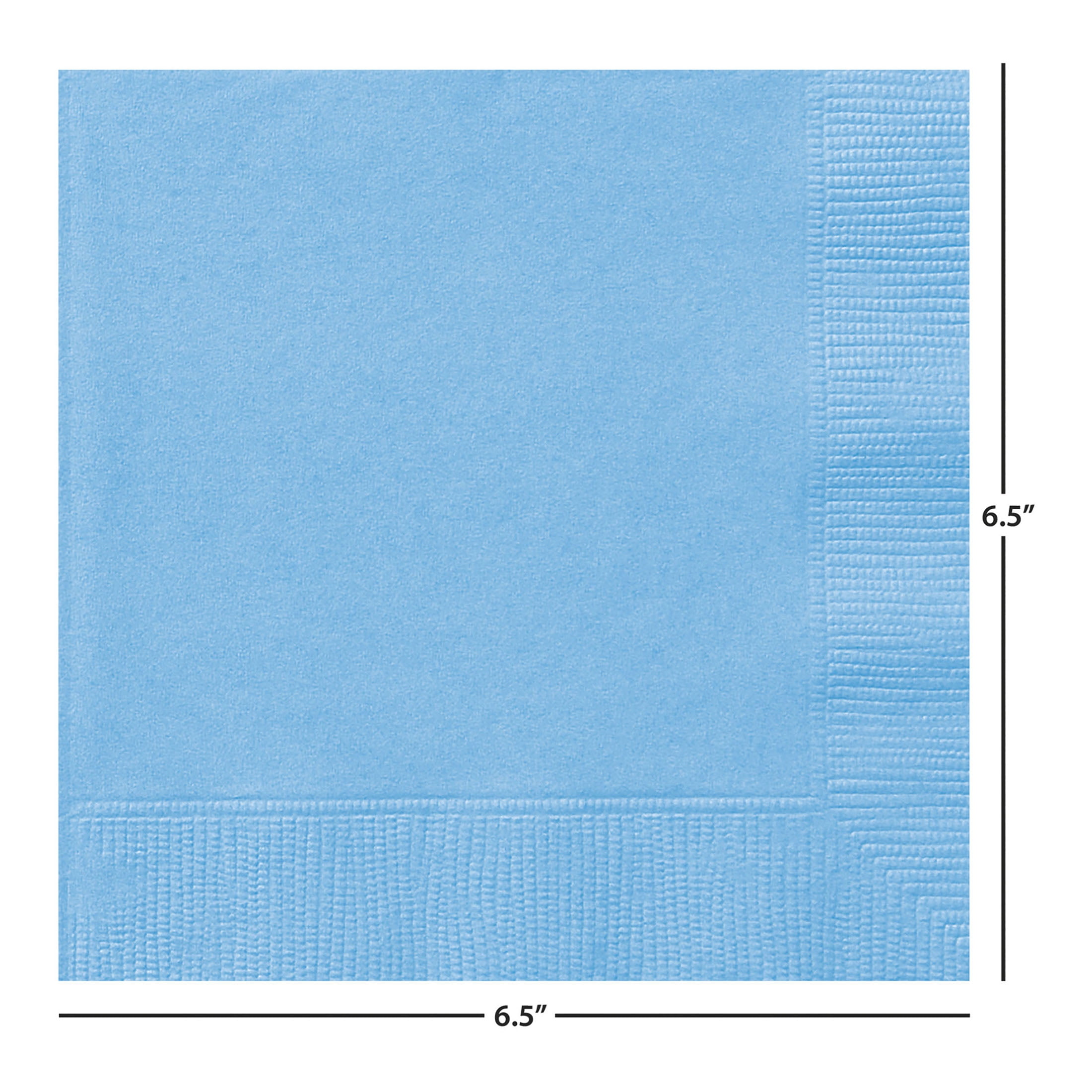 24CT 6.5IN x 6.5IN Light Blue Disposable Paper Napkins by Way To Celebrate