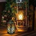 thumbnail image 7 of Gnmfd Solar Lanterns Outdoor Hanging Metal Lantern LED Decorative Light Hollowed Design Solar Lights Outdoor Waterproof for Garden Patio Yard Pathway Decorations Christmas Lights Outdoor, 7 of 7