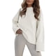 thumbnail image 3 of Suéter Informal de Punto Afelpado de Larga Extragrande para Mujer, Ropa de Otoño L, 3 of 9