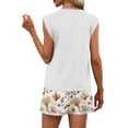 thumbnail image 6 of Two Piece Sets for Women Trendy Short Sets Beach Vacation Clothes Airport Travel Cruise Summer Outfits Orange L, 6 of 6