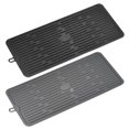 thumbnail image 1 of Silicona Plato Secado Alfombrilla, 2uds 18.5" x 8" Cocina Encimera Desagüe Alfombrilla Resistente Calor Almohadilla  Adecuado para Mostrador, Fregadero- Negro Gris Profundo, 1 of 5