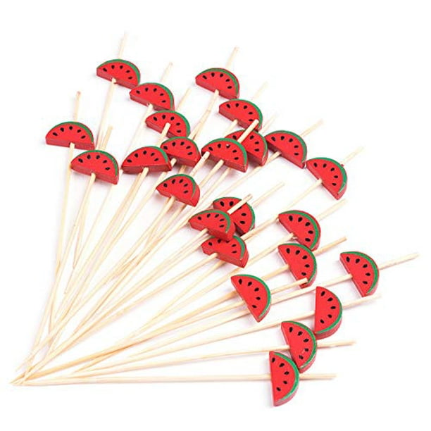 PuTwo Cocktail Picks Handmade Bamboo Toothpicks 100pcs 4.7? in