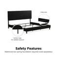 DHP Janford Upholstered Bed, Black Faux Leather, King