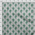 thumbnail image 3 of oneOone Cotton Poplin Fabric Leaves & Floral Block Printed Fabric 1 Yard 42 Inch Wide, 3 of 4