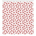 thumbnail image 3 of Ambesonne Lips Shower Curtain, Red Kisses Imprint, 69"Wx84"L, Scarlet White, 3 of 3