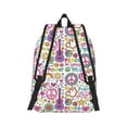 thumbnail image 7 of Geaub peace love and dove flower power durable canvas backpack: stylish, lightweight, and spacious with adjustable straps, 7 of 7