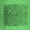 thumbnail image 1 of Ahgly Company Indoor Square Oriental Emerald Green Industrial Area Rugs, 8' Square, 1 of 4