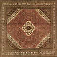 thumbnail image 1 of Ahgly Company Indoor Square Persian Brown Traditional Area Rugs, 3' Square, 1 of 4