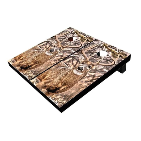 Skip s Garage Big Buck Solid Wood Cornhole Board Set
