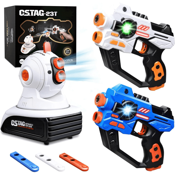 Laser Tag, 2 Lazer Toy Gun of Projector with Digital LED Score Display, Gifts for Kids, Teens, Adults, Shooting Battle Games with 3 Targets, Birthday Gift Toys for 6 7 8 9 10 11 12+Year Old Boys Girl