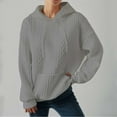 thumbnail image 2 of Vedolay Hoodless Sweatshirts for Women Fashion Quarter Zip Hoodie Sweater Teen Girls Fall Y2k Clothes Jackets for Women Grey,L, 2 of 5