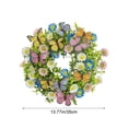 thumbnail image 3 of AYktou Summer Spring Wreaths for Front Door, 13.8 Inch Artificial Flowers Simulated Daisy Butterflies Cluster, Bright and Colorful Door Wreaths Faux Flower Rings Wall Hanging Decor for Porch Garden, 3 of 6