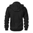 thumbnail image 5 of Wavsuf Winter Leather Jacket Mens Jackets Heavyweight for Men Coat Black Size M, 5 of 7