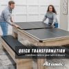thumbnail image 3 of Atomic Hampton 3-in-1 Tan Combo Table - Billiards, Ping Pong, and Dining Table All-In-One - Instant Transformation - Premium Black Felt - XL Bench Storage for All Accessories, 3 of 7