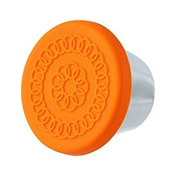 Wosthever Acero ancho con práctico y multifuncional sello para aderezo para ensaladas, práctico vaso para aderezo, aplicación y pozo Cocina y Comedor tapa naranja