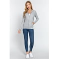 thumbnail image 4 of TheLovely Juniors & Plus Casual Long Sleeve Henley Thermal Zip-Up Hoodie Jackets, 4 of 4