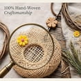 thumbnail image 5 of Bohemian Straw Hat Drop Earrings Handwoven Necklace Set, Ethnic Long Pendant Statement Jewelry, Summer Beach Vacation Accessories, Artisan Crafted Rattan for Women(wwx), 5 of 6