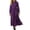 A101 Purple, variant on Women's Nun Costume Long Sleeve Clergy Dress Maxi Length with Waist Tie and Collar for Halloween Cosplay Theatrical Roleplay Outfit Religious Habit Dress Up
