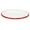 White/Red Rim, variant on Red Co. Set of 4 Enamelware Metal Classic 8" Round Salad Plate, Solid White/Red Rim
