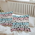 thumbnail image 5 of Dog Paw Cat Paw Outdoor Pillow Covers Pack of 2 Pink Blue Wood Grain Vintage Waterproof Throw Pillow Covers Decorative Cushion Cases for Patio Garden Tent Balcony Couch 16x16 inch, 5 of 8