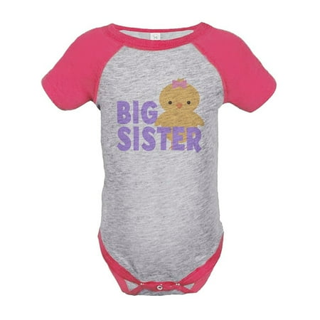 

Custom Party Shop Girls Big Sister Vintage Baseball Tee OnepiecePink and Purple