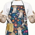 thumbnail image 2 of Beagle Dog Dog and Pioneer Flower Apron-Garden Aprons for Women with Pockets-Cotton Linen Waterproof Kitchen Cooking Gardening Aprons Adjustable for Kitchen,Cooking,BBQ and Salon 33x27 Inch, 2 of 3