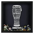 thumbnail image 3 of Torched Connecticut Drink Beer Cap Shadow Box Wall Mount Decor 13"x13"x3" Black, 3 of 8