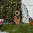 thumbnail image 3 of Alpine Corporation Polyresin Standing Orange Hen Statuary, 3 of 15