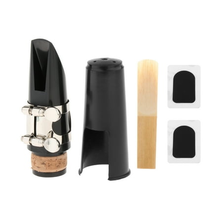 Clarinet Mouthpiece Kit, Includes Ligature+Clarinet Mouthpiece Cushions+Clarinet Strength 2.5 One Reed+Clarinet Mouthpiece Plastic Cap