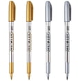 thumbnail image 1 of Bolígrafos Metálicos Premium Dyvicl Set de 4 Plata y Oro para Papel Negro Cristal Pintura en Rocas Calabaza de Halloween Álbum de Scrapbooking Manualidades de Navidad, 1 of 3