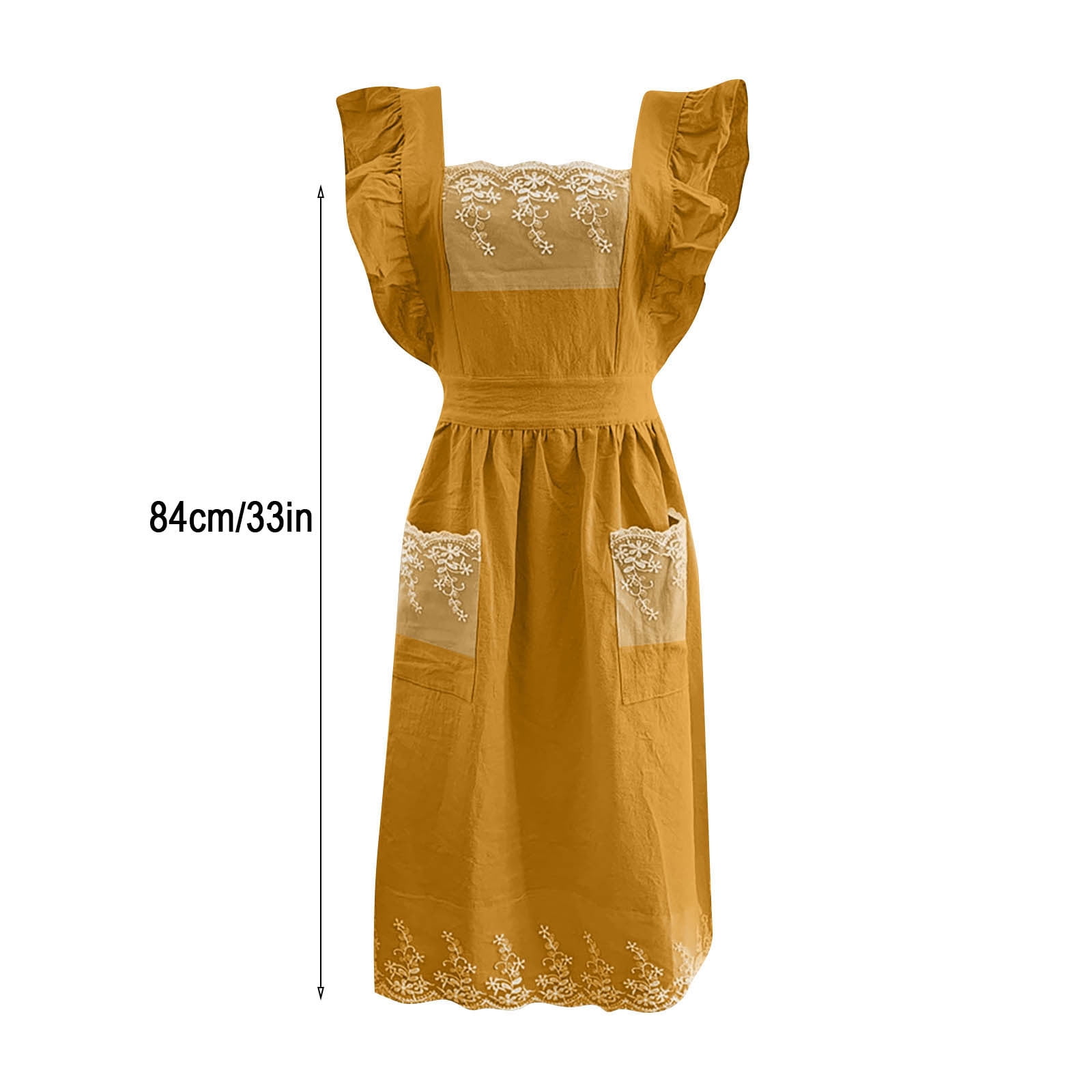 yujian Kitchen Essentials Women's Baking Apron Women's Ruffles And Roses Apron For Baking, Cooking & Crafts For Women's Army Green