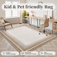 thumbnail image 3 of Abstract 5x7 Area Rugs for Living Room-Washable Carpets for Modern Nursery Bedroom Dining Room Home Office Rug Contemporary Neutral Brown & Beige, 3 of 14